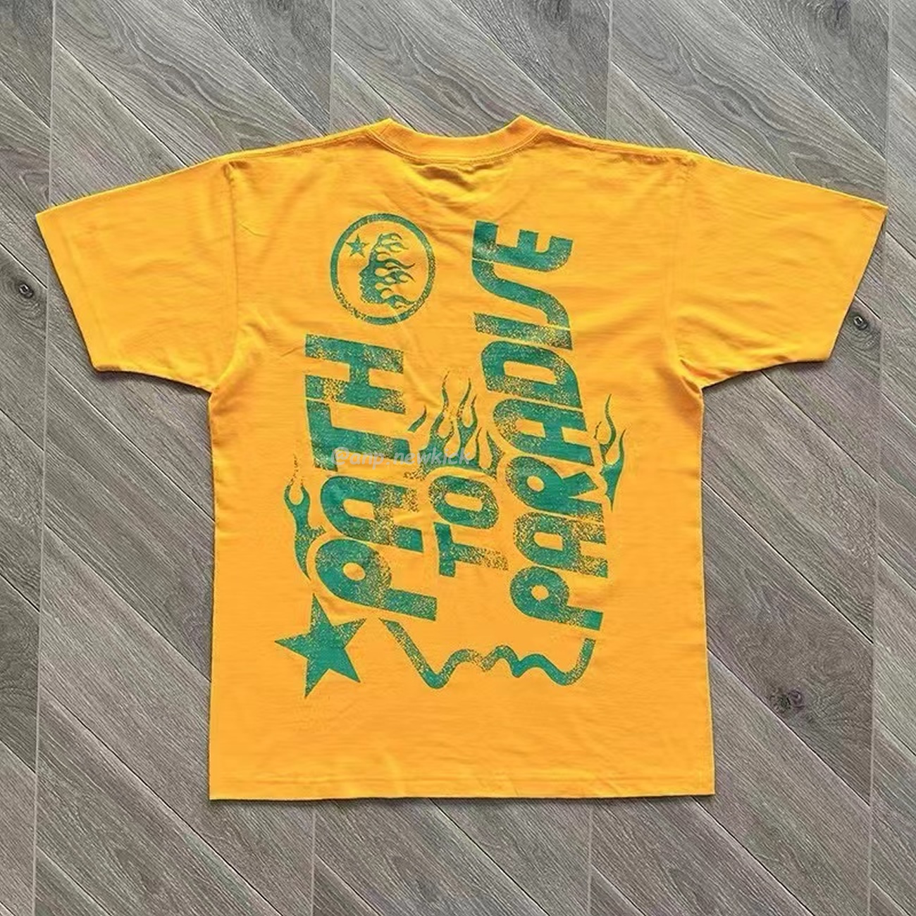 Hellstar Jesus Emblem Yellow T Shirt (5) - www.newkick.org